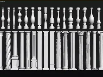 European architectural order 3D model