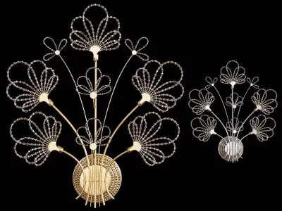 butterfly wall light 3D model