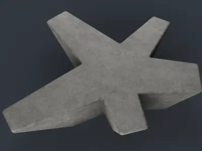 Modern Outdoor Bench 84 PBR Game Ready Low-poly 3D model