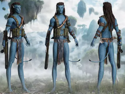 Jake Sully from  Avatar  Low-poly 3D model