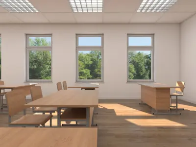 School Collection 1 interior of building 3D Model Pack