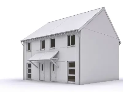 Townhouse 03 Low-poly 3D model purchase