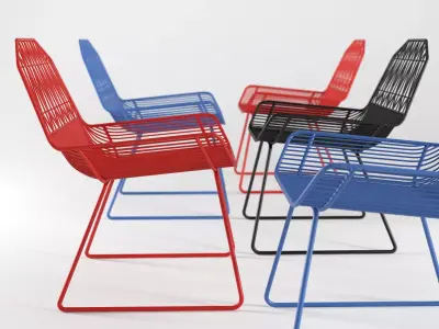 Farmhouse wire chair 3D model