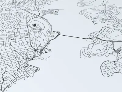 Hobart Road Network and Streets 3D model