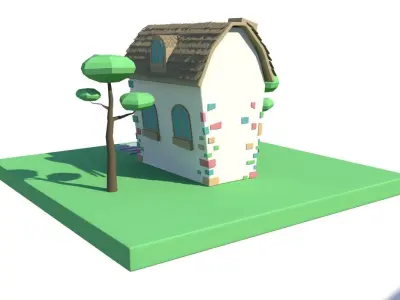 Cartoon House High Quality 3D model
