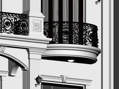  neoclassical house Free 3D model