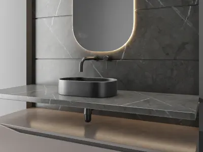 bathroom furniture set 51 3D model