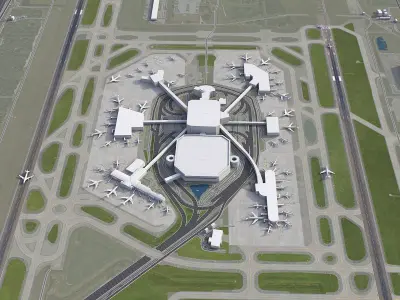 Tampa - Airport - TPA Low-poly 3D model