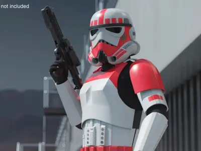  Star Wars Shock Trooper with Raised Blaster Combat Pose 