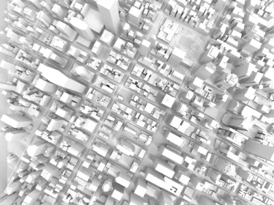 Cityscape New York USA fragment city 3D model purchase