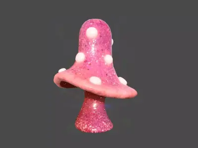 Fantasy Mushroom B03 Red - Scene Backdrop Design Low-poly 3D model