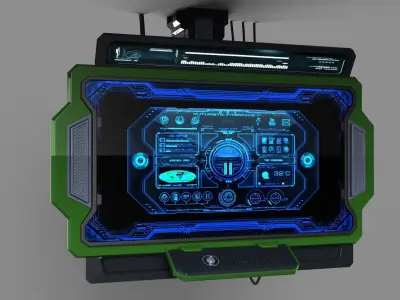 Sci-fi monitor3 Low-poly 3D model