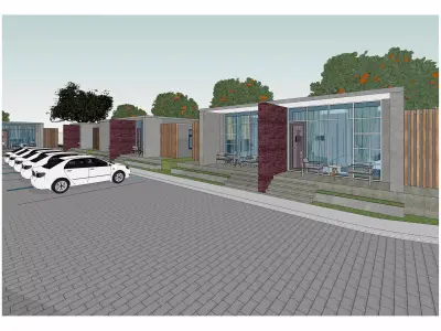  Modern Apartment And  Motel Area Design  3D model