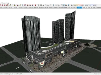 Sketchup Shopping Center D4 3D model