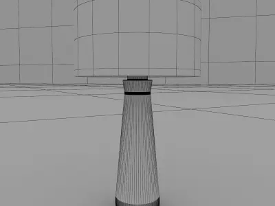 CERAMIC COLUMN TABLE LAMP 3D model