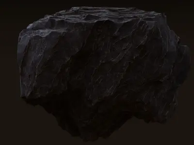 Rock Cliff Assembly Asset for Concept Art 3D model