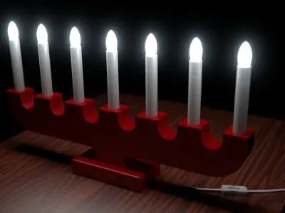 Christmas Advent Lights 3D model