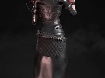 Wizetta - The Blood-witch Low-poly 3D model