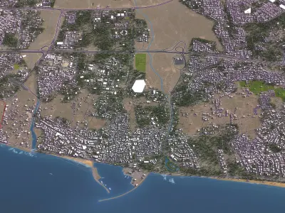 Muscat - Sultan Haitham City Low-poly 3D model