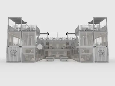 Container Cafe 4 3D model