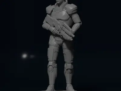 Commander Shepard 3D print model 3D print model