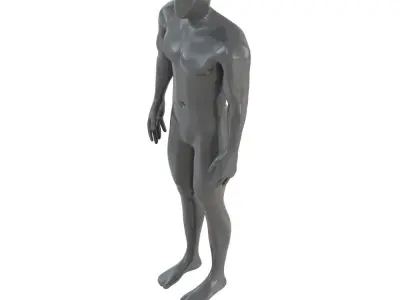 Abstract gray male mannequin 119 3D model
