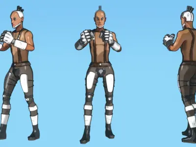 Heavy Fist Character Low-poly 3D model