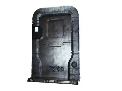 Sci-fi Space Colony Door 3D model  3D model