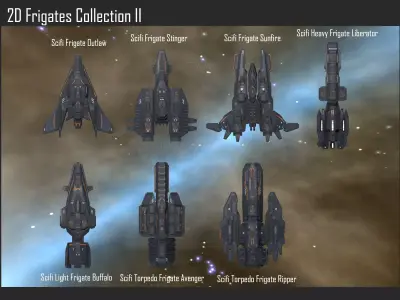 2D Frigates Collection II Texture