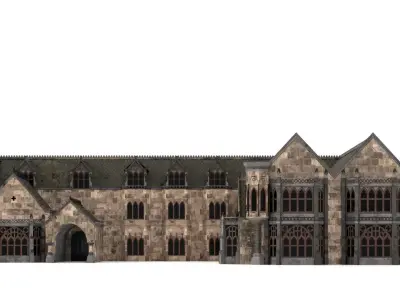 Bloodborne style Victoran Building Low-poly 3D model