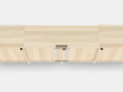 BESTA TV bench with doors and drawers 2 Low-poly 3D model