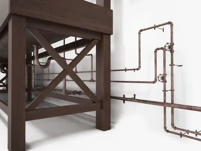 Public Country Sink 3D model