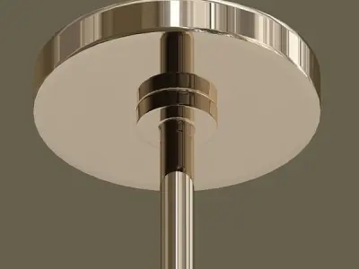 Modern Gold Leaf Murano Glass Chandelier 3D model