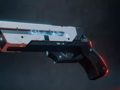 Futuristic Handgun - Sci Fi Pistol Low-poly 3D model