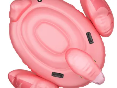 pink Intex mega flamingo Inflatable Island  3D model