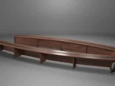 Meeting chair Low-poly 3D model