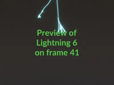 Animated Lightning v6 Low-poly 3D model