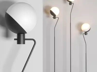 Grupa Baluna collection Black  Light floor lamp 3D model
