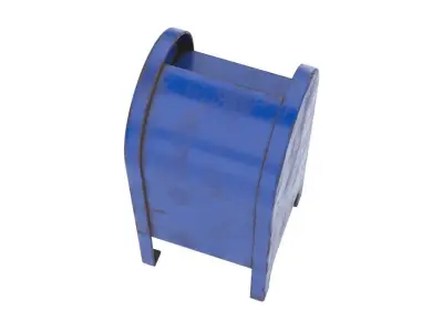 Post Box 2 Textured 3D model