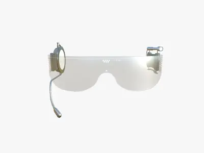 SciFi Glasses D10 Steel Light - Character Design Fashion Low-poly 3D model
