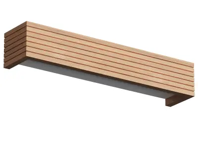 Wood Rustic LED Bathroom Vanity Wall Lighting 3D model