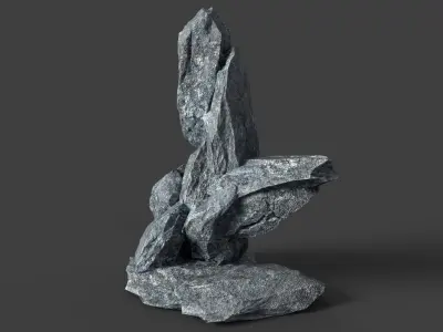 Rock 5-5 Low-poly 3D model