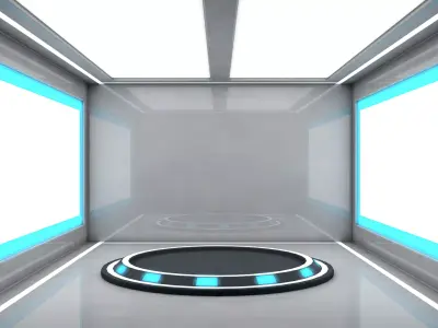 Sci Fi Room Low-poly 3D model order