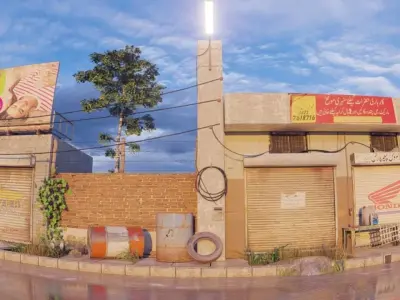 Street Shops Office 3D model