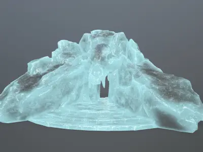 Skull Gate 9 Low-poly 3D model