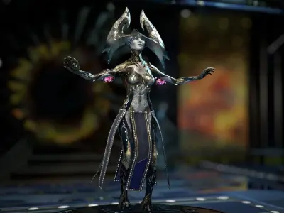 Biochemical Monster Woman 04 Low-poly 3D model