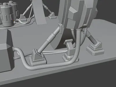 Star Gate Structure Low-poly 3D model
