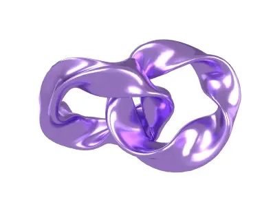 Abstract Ring Shape V2 005 Low-poly 3D model