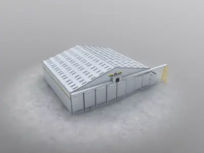 EGCC Hangar 3 Low-poly 3D model