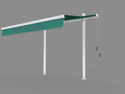 Hinged Awning Canopy 3D model